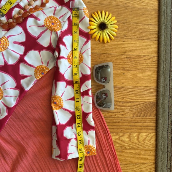 💐LESLEY EVERS; Beautiful & Colorful Floral 3/4 Sleeve Stretchy Dress. Size Sm! - Picture 13 of 15